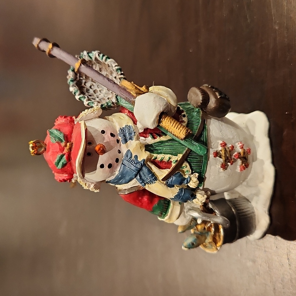 Trevco #845470 Snowman Christmas Ornament FISHERMAN